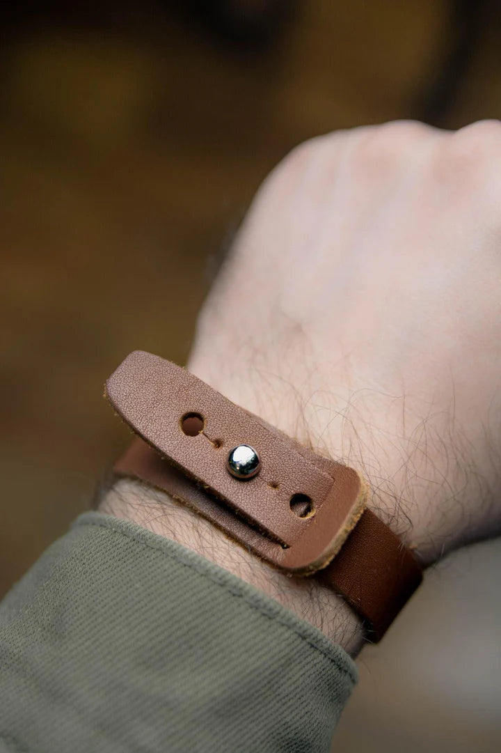 Blaire - Dark Brown Leather Bracelet (Unisex)