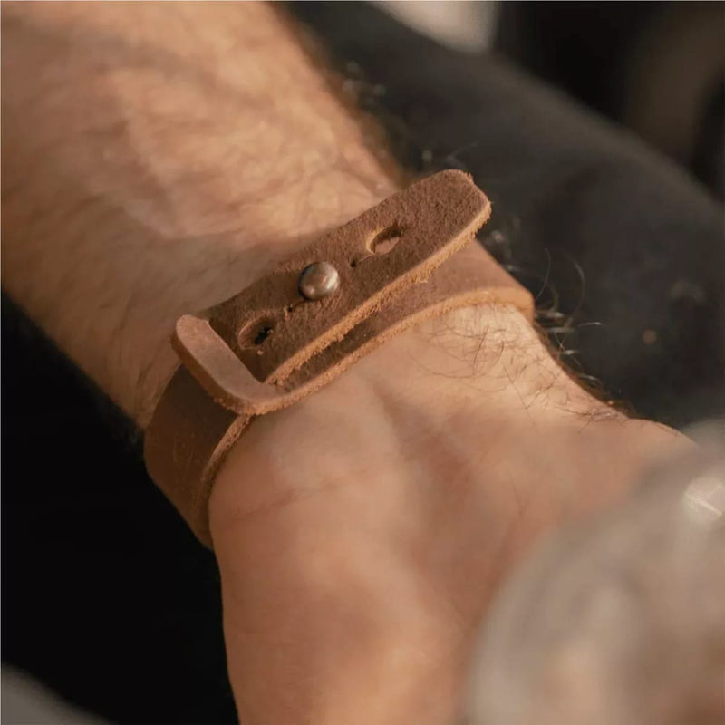 Blaire - Dark Brown Leather Bracelet (Unisex)